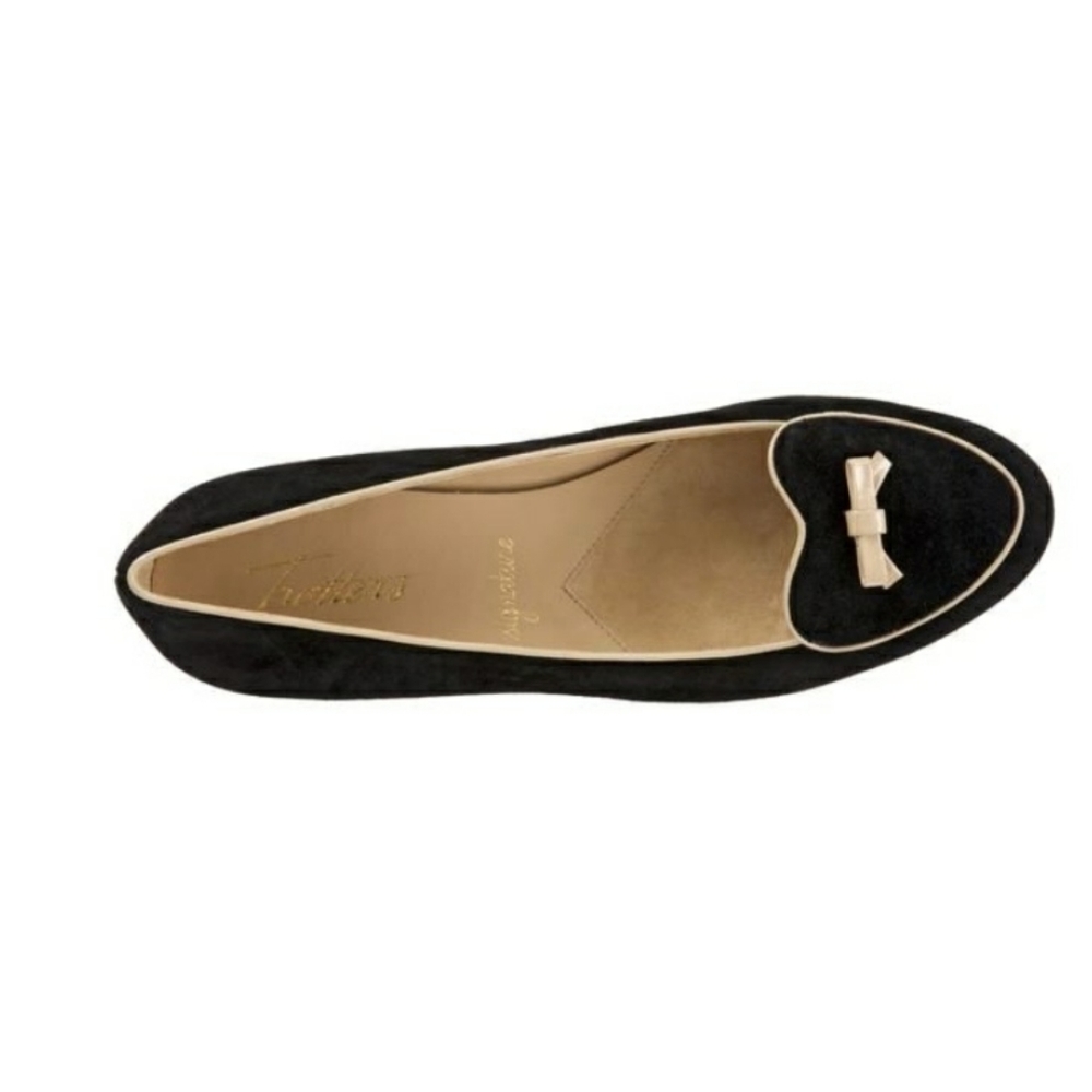 New! Trottere Cheyenne Black Suede Combo Slip On Dress Flats**Priced to Sell** - Picture 4 of 10